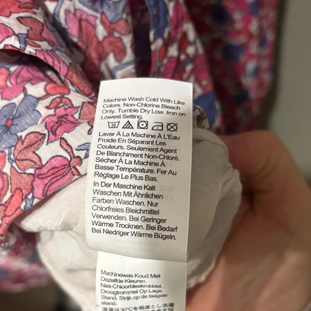 J. Crew midi dress in berry floral (red, blue, pink, white) - Picture 7 of 7